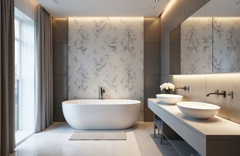 Freestanding Bathtub in a Modern Setting